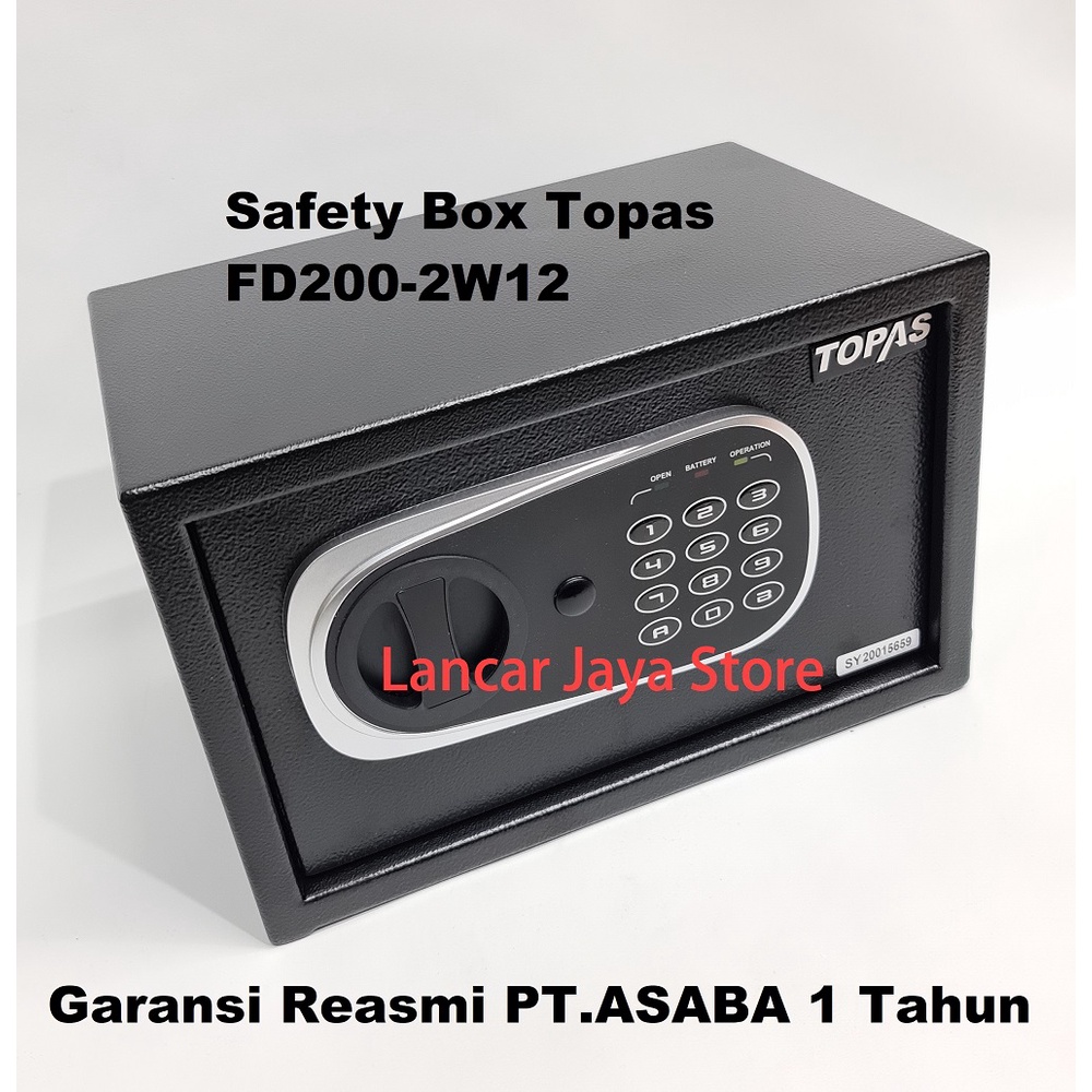 Brankas Digital/Safety Box/Safe Deposit Box/Cash Box Topas FD200-2W12