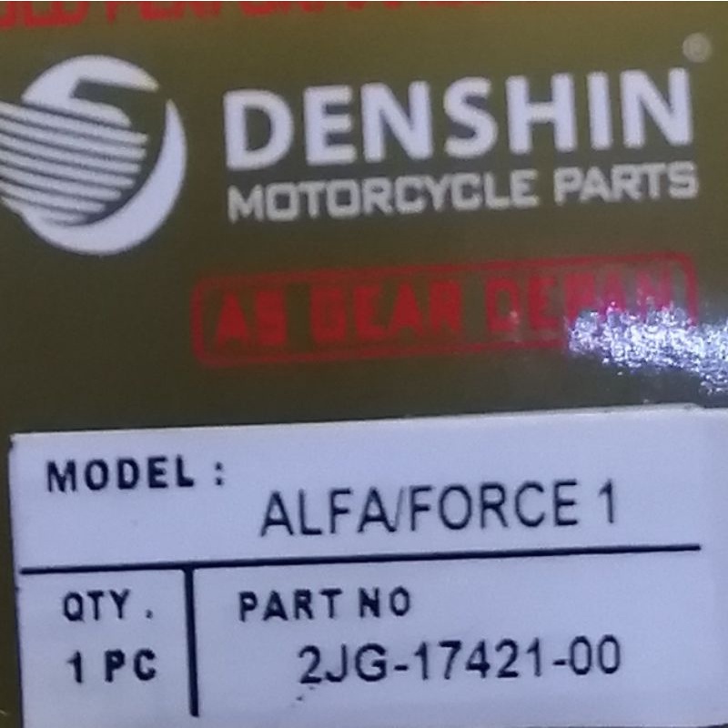 As gir gear gigi depan f1zr alfa force 1 2 tak denshin