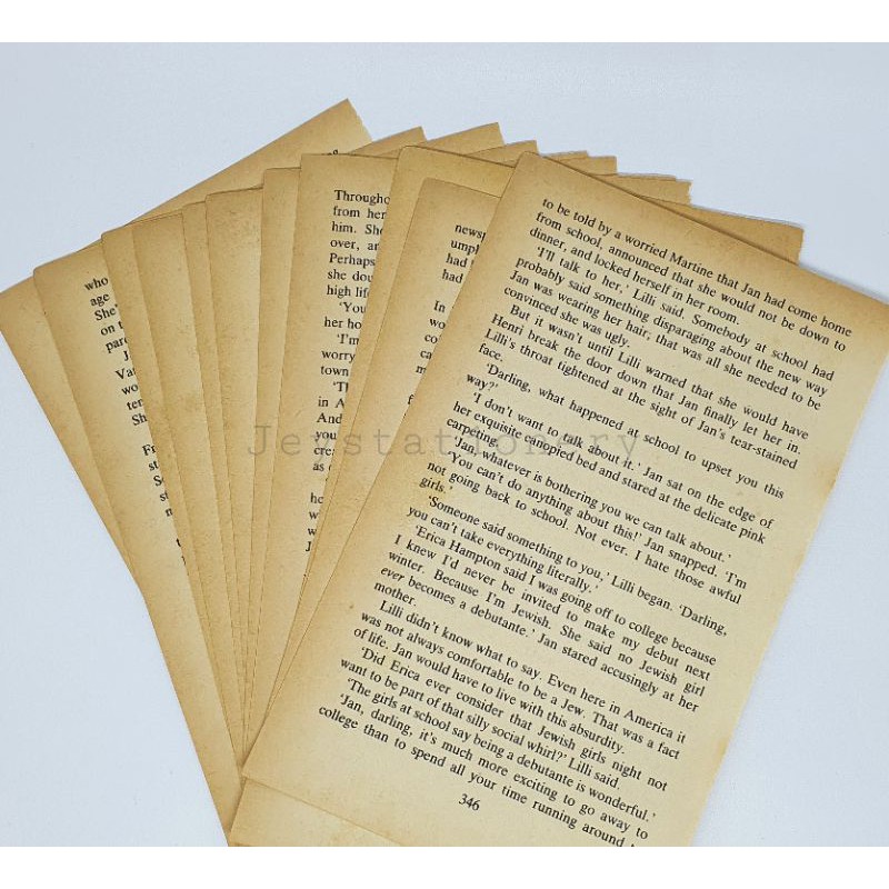 

Vintage old paper novel komik english for journaling