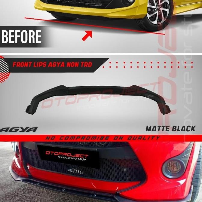 Front Lip Bumper All New Agya 2018 Matte Black(Non Trd)