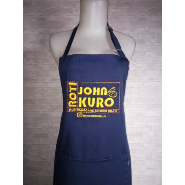 Bordir logo celemek apron,bordir logo gambar,Bordir Logo satuan,Bordir Baju,Sablon baju ( link khusus biaya tanbahan bordir dan sablon )