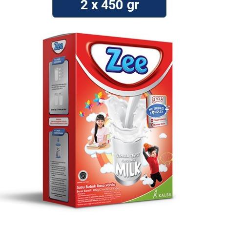 

10.10 Promo Brand Zee Reguler Susu Bubuk Vanilla Twist 2 x 450 gr gas !!