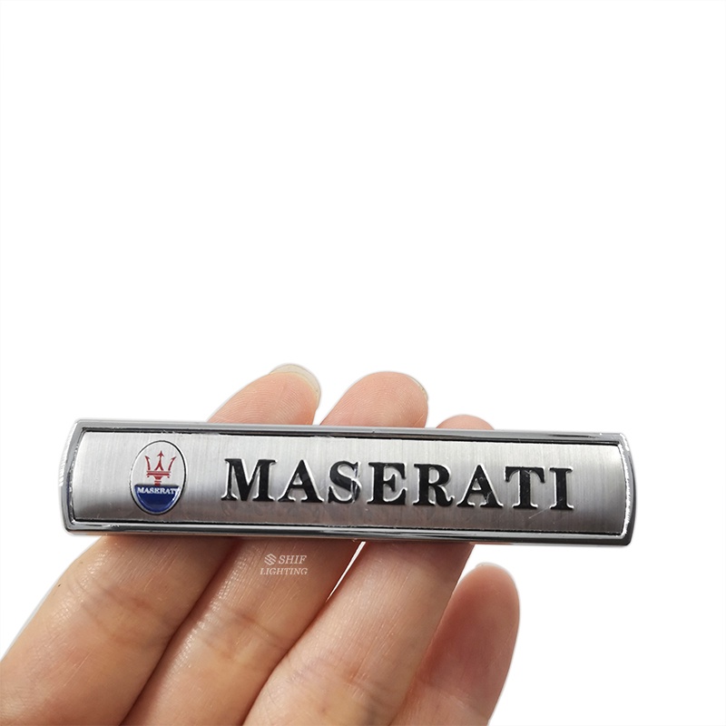 2pcs Stiker Emblem Logo MASERATI Bahan Metal Untuk Mobil MASERATI