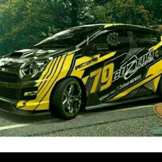 Cutting sticker mobil rally agya ayla jazz custom
