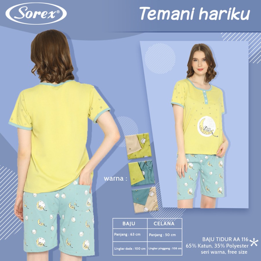 stelan set baju tidur sorex AA 120 126 118piyama baju santai harian