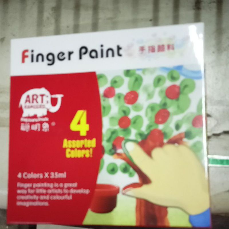

finger pain,bahan yg digunakan utk melukis dan mewarna di media kertas,langsung menggunakan jari dan bsa langsung dicuci