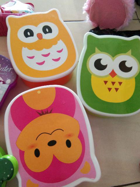 Kotak Makan /souvenirultah Murah Bentuk Owl / Burung Hantu