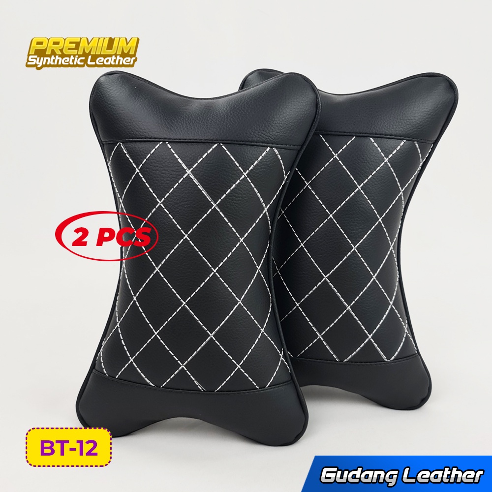 Bantal Mobil Kulit Sintetis Premium - Motif Diamond