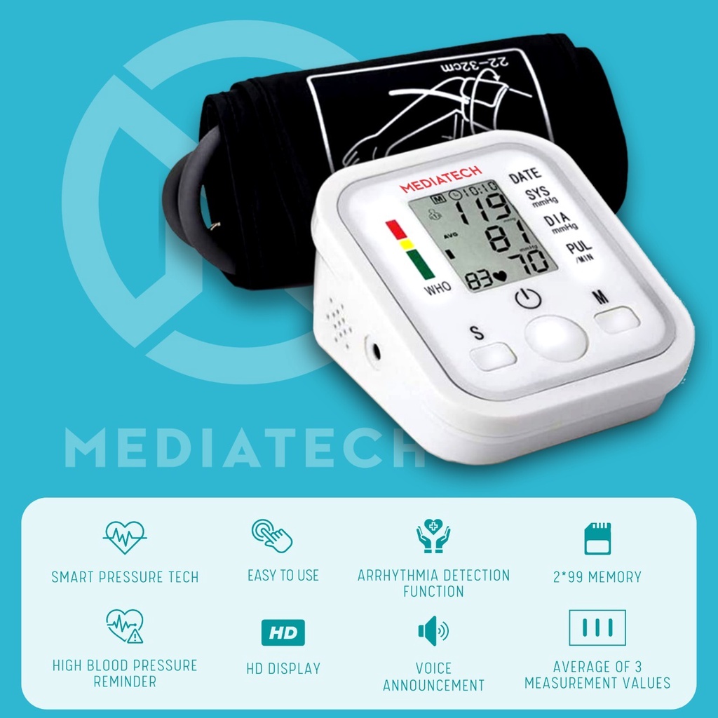 Mediatech Blood Pressure Monitor BPA-01V Tensimeter LENGAN - B460060