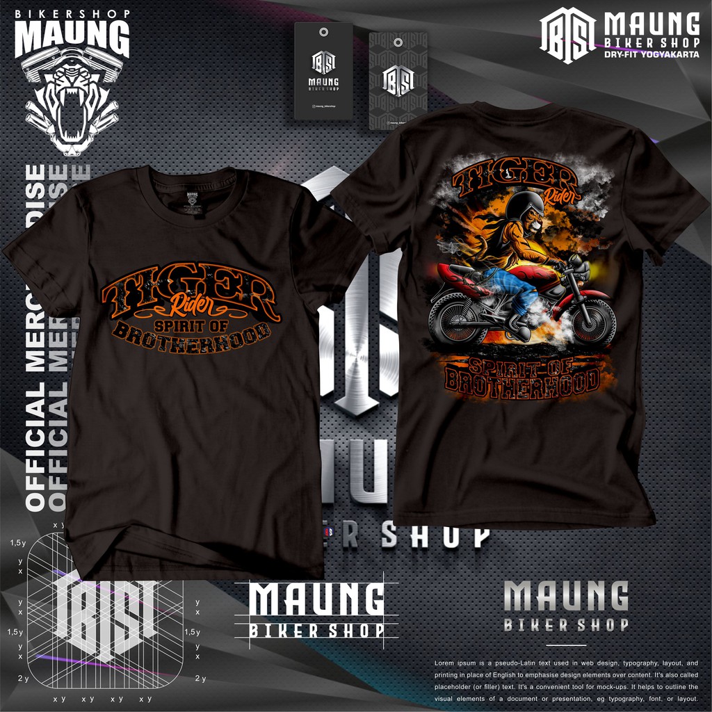 KAOS MURAH HONDA TIGER RIDERS | TIGER 2000 TIGER REVOLUTION | TSHIRT TIGER RIDERS BLACK