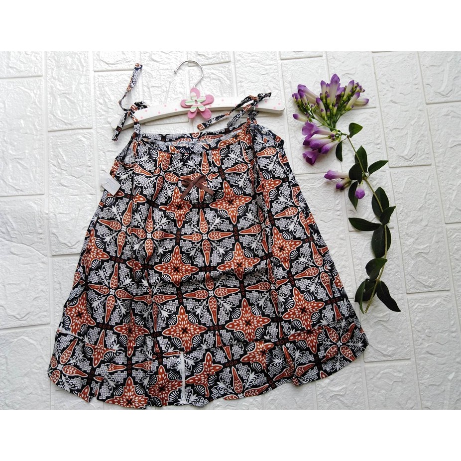 Dress Bayi Batik Tali Pundak | Manohara | Gondil | Midi Daster Anak Harian 1-2 tahun