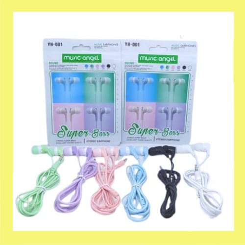 S HEADSET/HANDSFREE/EARPHONE/HF MUSIC ANGEL MP3 MACARON STEREO EARPHONE WARNA WARNI