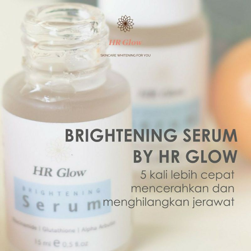 HR GLOW Serum Brightening Glutathione + niacinamide | serum wajah/serum glowing 15ml