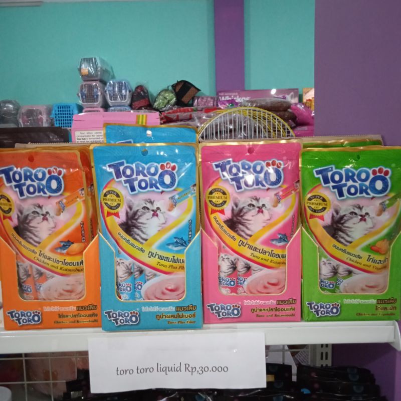 Snack Kucing TORO TORO ISI 4 ALL VARIAN Cemilan Liquid Kucing 60g