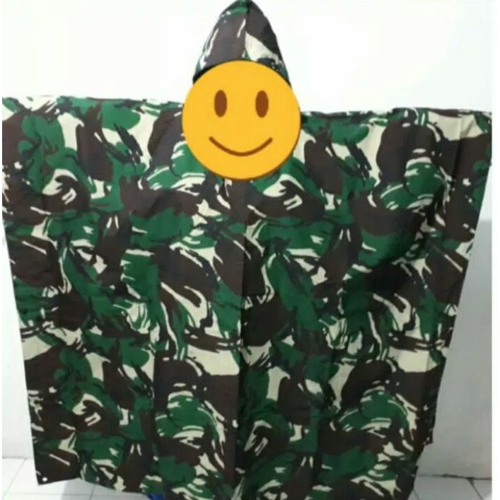 AM RPM Ponco loreng jatah TNI/jas hujan loreng ⠀⠀⠀