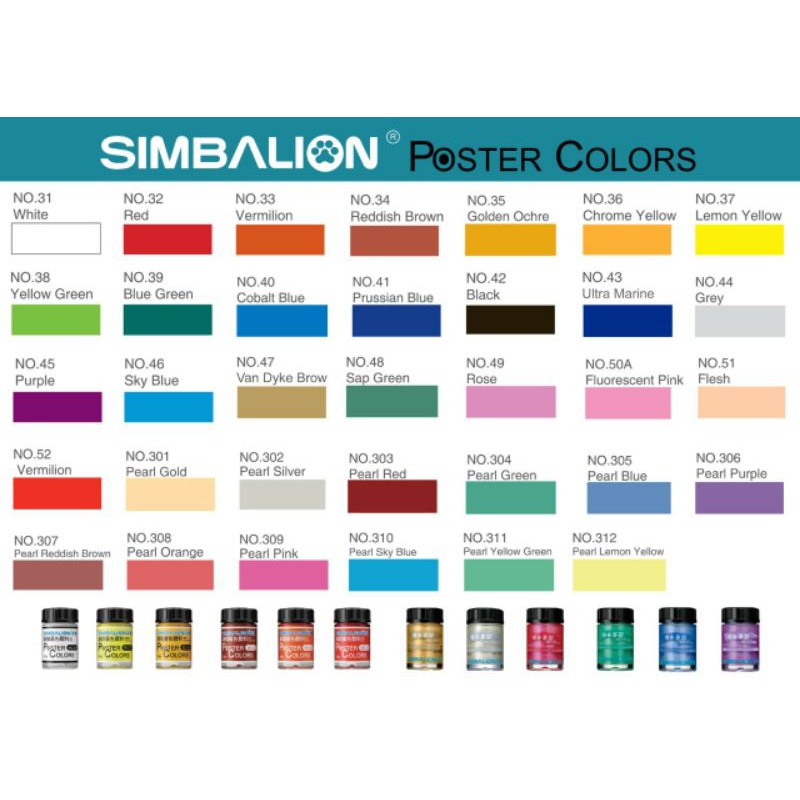 

SIMBALION POSTER COLOR 15CC GOLD SILVER PEARL GLITTER CAT AIR BOTOL KACA EMAS PERAK KILAP