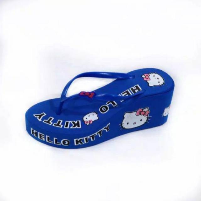 Sandal Wanita Sendal Wedges Hello kitty Tebal 55 cm