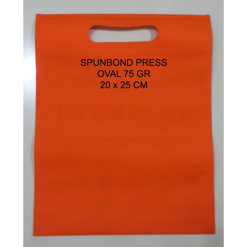 

[LUSIN] Tas Kain Press Spunbond 75 gsm Oval Polos Uk 20 x 25 cm
