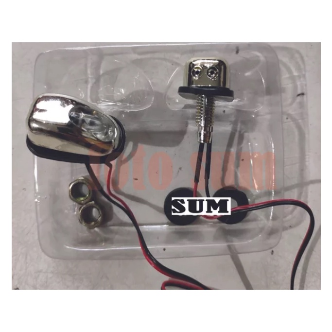 Mata Air Wiper Washer Nozzle Wiper Lampu mobil  2pcs chrome