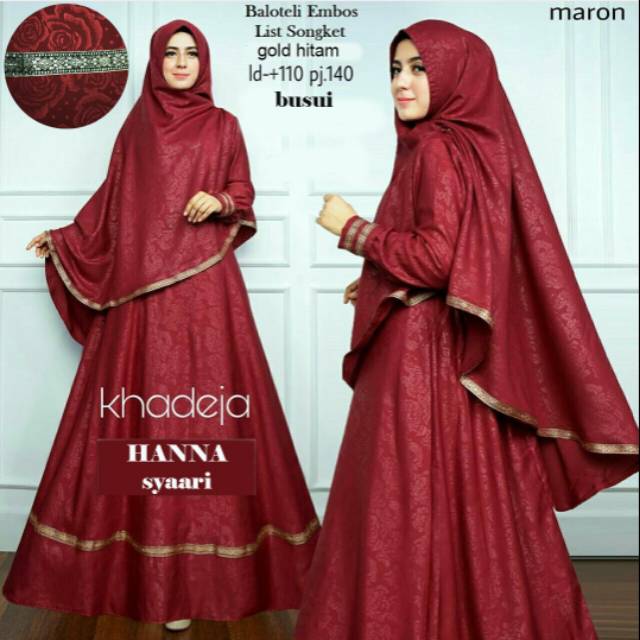 Gamis Hanna Syari // Gamis Fashion // Fashion Muslim // GAMIS PESTA