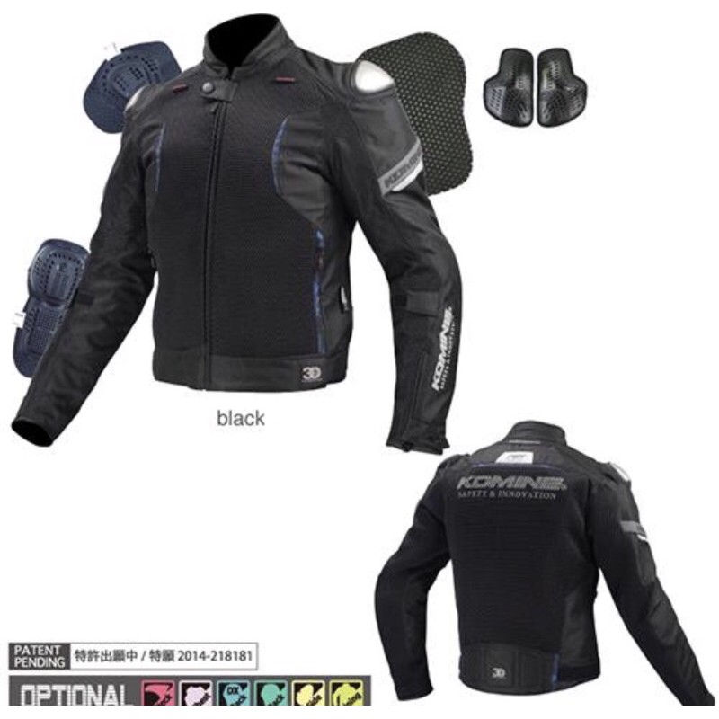 Jacket Komine JK107 Mesh Titanium Jaket komine JK 107 Touring Motor