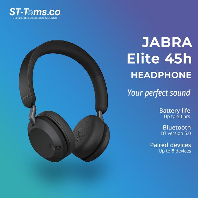 cusss order] Jabra Elite 45h On Ear Wireless Headphones