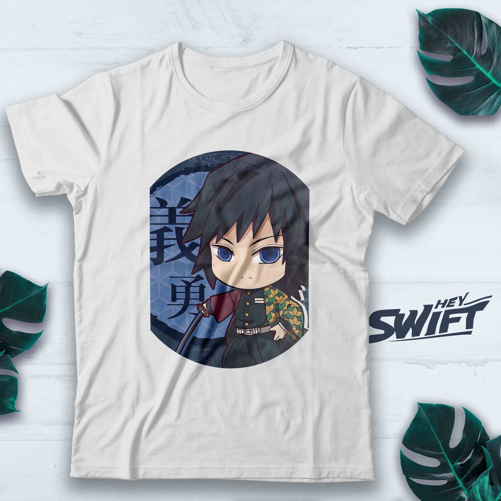 KAOS ANIME Demon Slayer GIYUU CHIBI KNY KIMETSU NO YAIBA T-SHIRT BAJU DISTRO