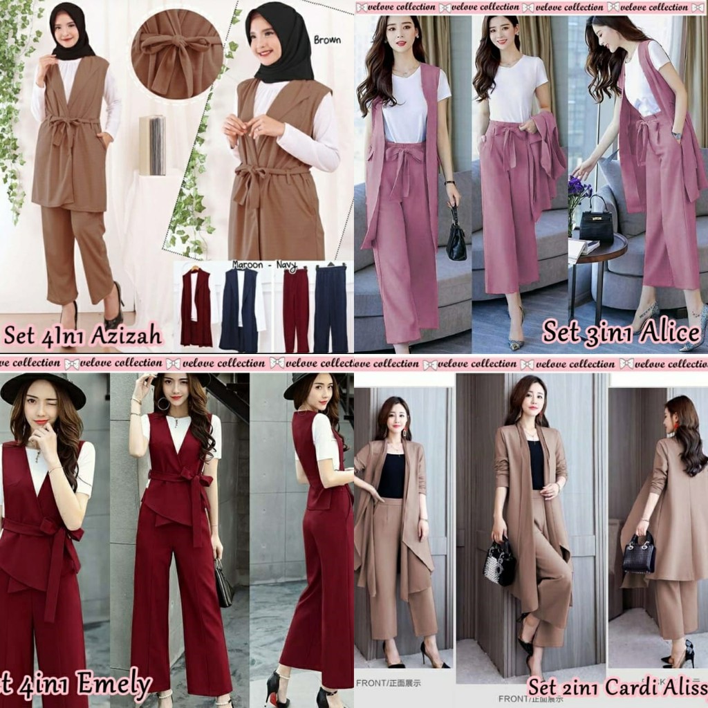 NunuLisaTan - Baju Dress Wanita Set Baju SET