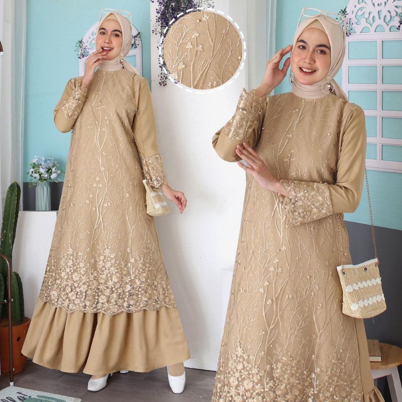 SALIMA dress muslim kondangan / baju pesta brukat / bridesmaids / lamaran busui