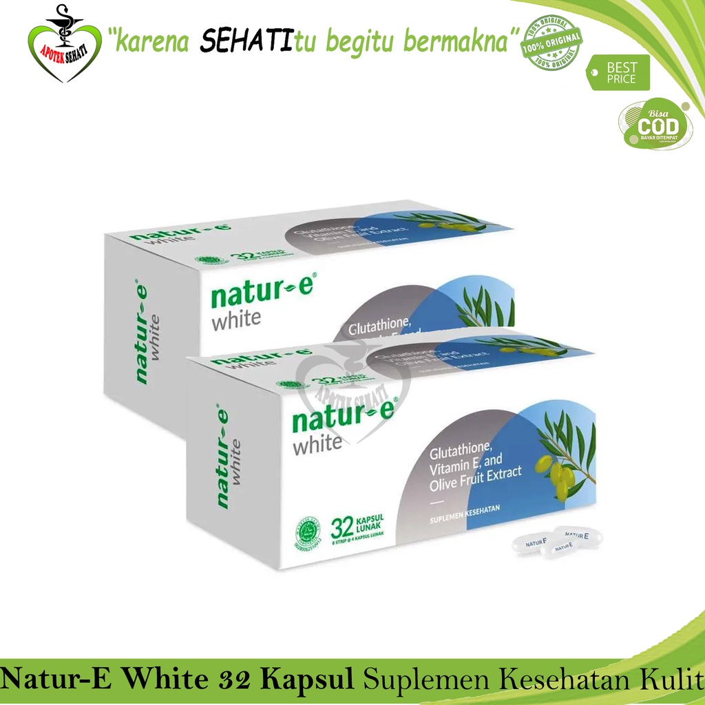 NATUR-E BRIGHTENING WHITE SOFT CAPSUL ISI 32 SUPLEMEN KULIT