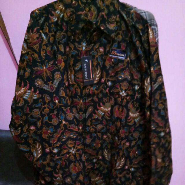 Risna Batik Krb168 C Kemeja Batik Premium Lengan Panjang Pria