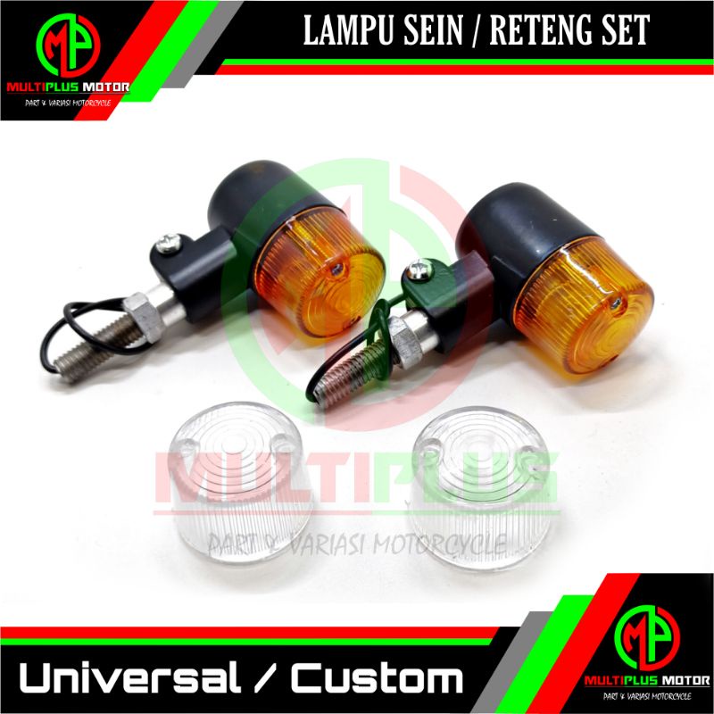 Lampu sen sein reteng motor set BULAT,PALU,CLASSIC,CUSTOM,CLASSIC,CB,GL,JABSTYLE,JADUL