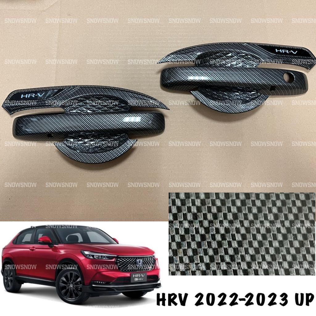 Paket Outer Handle Cover Depan Honda HRV 2022 2023 Carbon