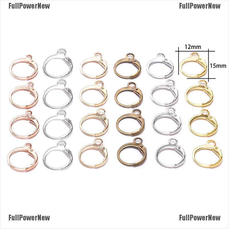 20pcs Lever Hook Anting Hoops Dengan Base Kawat Untuk Membuat Perhiasan