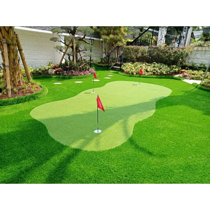 Instalasi Rumput Sintetis Putting Green Lapangan Mini Golf Indoor Dan Outdoor