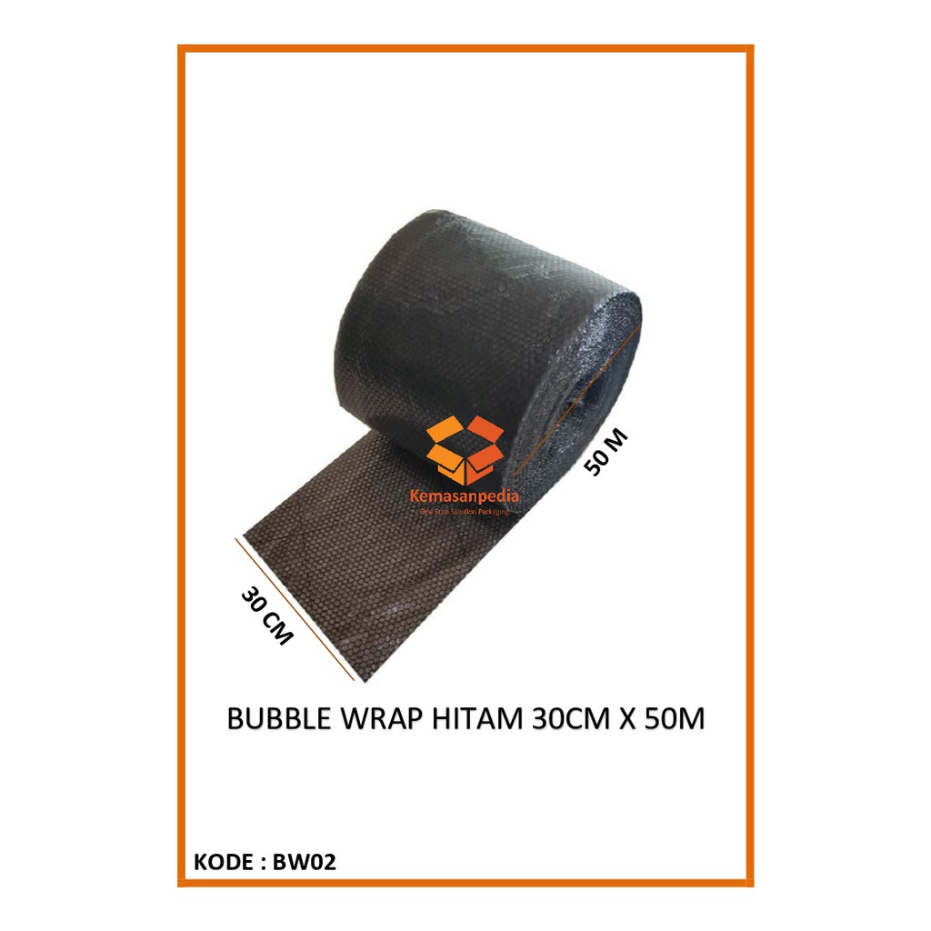 

Bubble Wrap Hitam 30Cm x 50Meter / Buble Warp / Plastik Glembung Gelembung Packing Packaging Roll