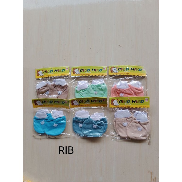 3 pcs sarung tangan bayi Cico miko/sarung tangan bayi polos warna