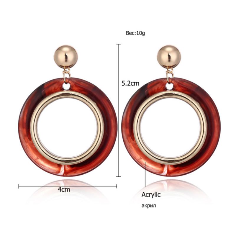 SIY  Acrylic Earrings Women Jewelry Round Vintage Dangle Fashion Charms Decorations
