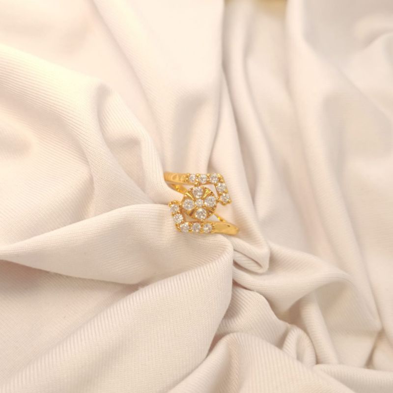 Cincin bunga kepit lapis emas cincin wanita cincin xuping cincin imitasi cincin murah cincin anti ka
