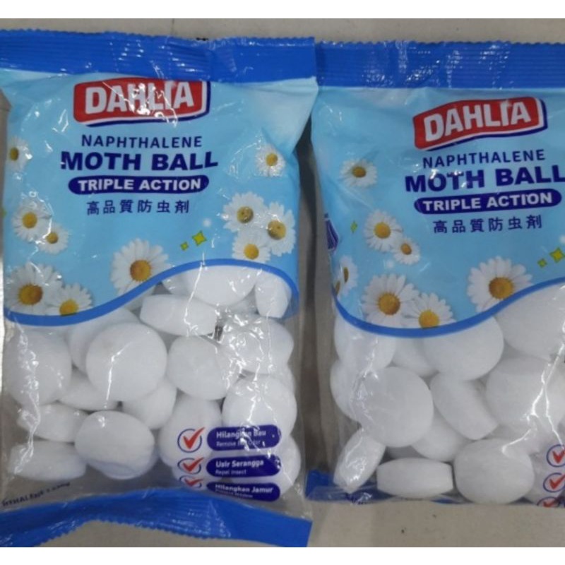 DAHLIA Kamper Bola Bola Putih Kapur Barus 150GR Moth Ball Triple Action DAHLIA