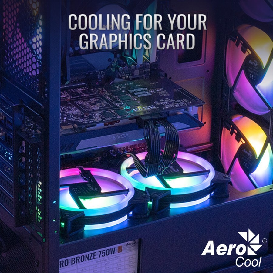 AEROCOOL BEAM V2 + 4 FAN FRGB - TEMPERED GLASS GAMING CASE