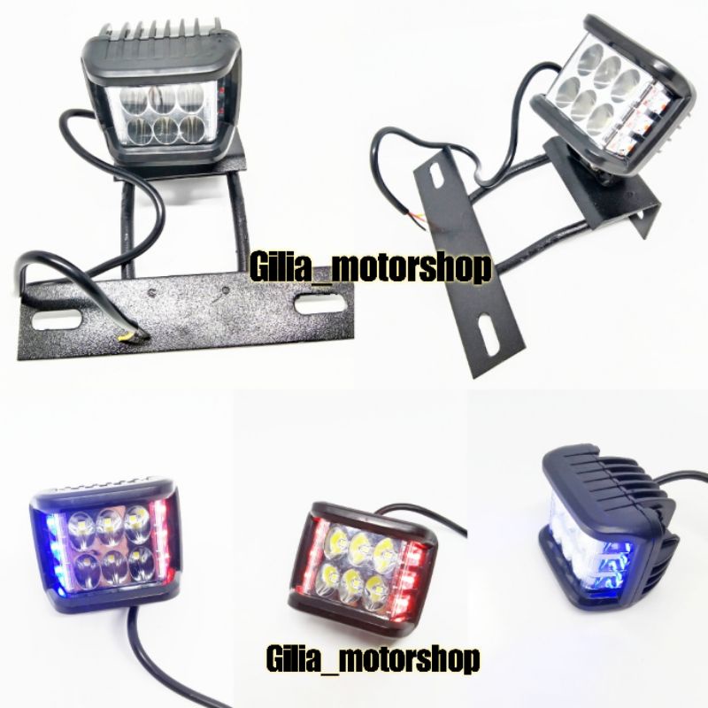 lampu Tembak Sorot Mini Cwl 6 LED RxKing 12 watt 3×3 LED kiri kanan RX king