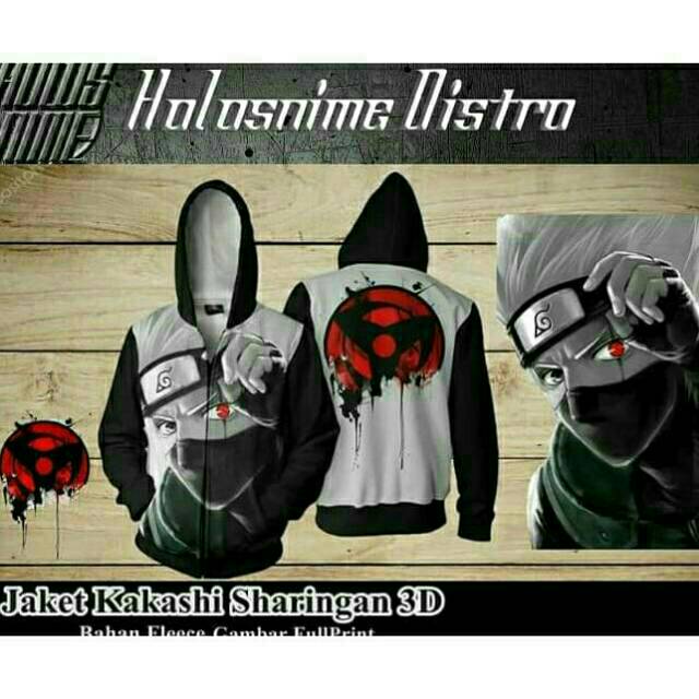 jaket anime naruto kakashi 3D