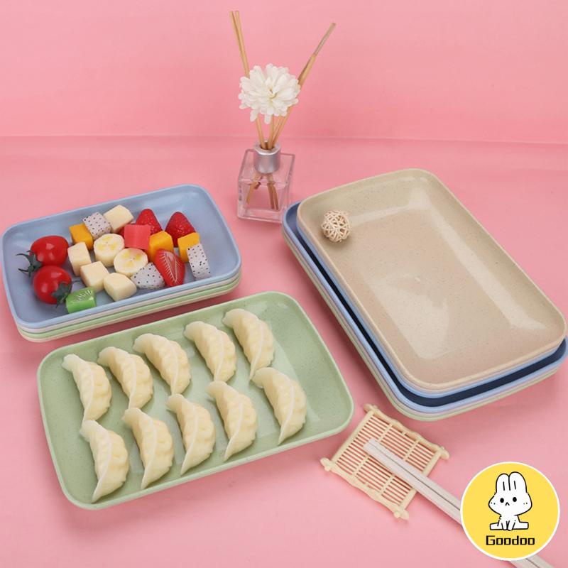 Piring Kecil Simple Longitudinal Piring Eat Snack Bread Cookie Bpa Free Plastic -Doo