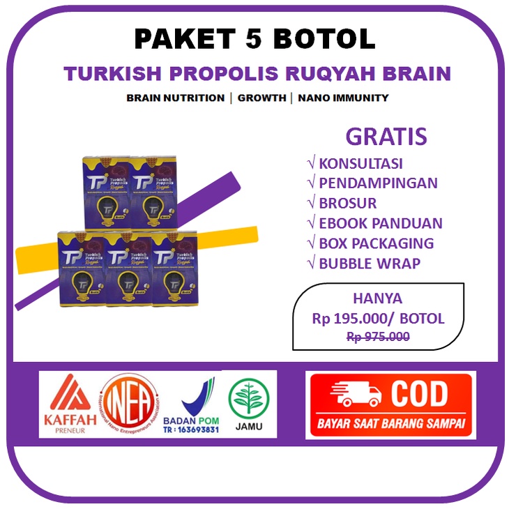 [Paket 5 Botol] Turkish propolis Ruqyah Brain