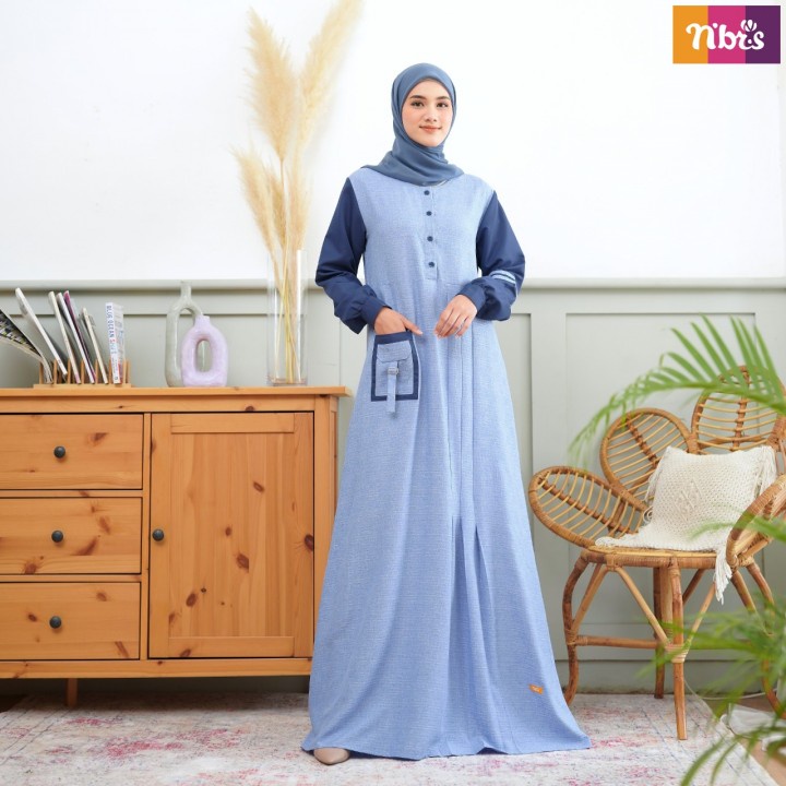 Gamis Nibras NBSH 002 / Fashion Muslim Nibras Terbaru 2022