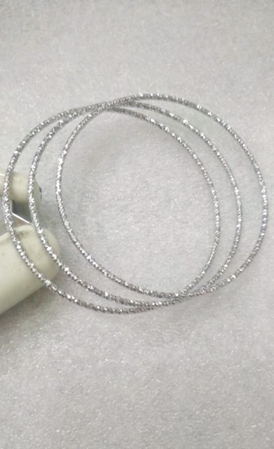 Gelang tangan wanita - gelang kroncong set 3 putih yaxiya