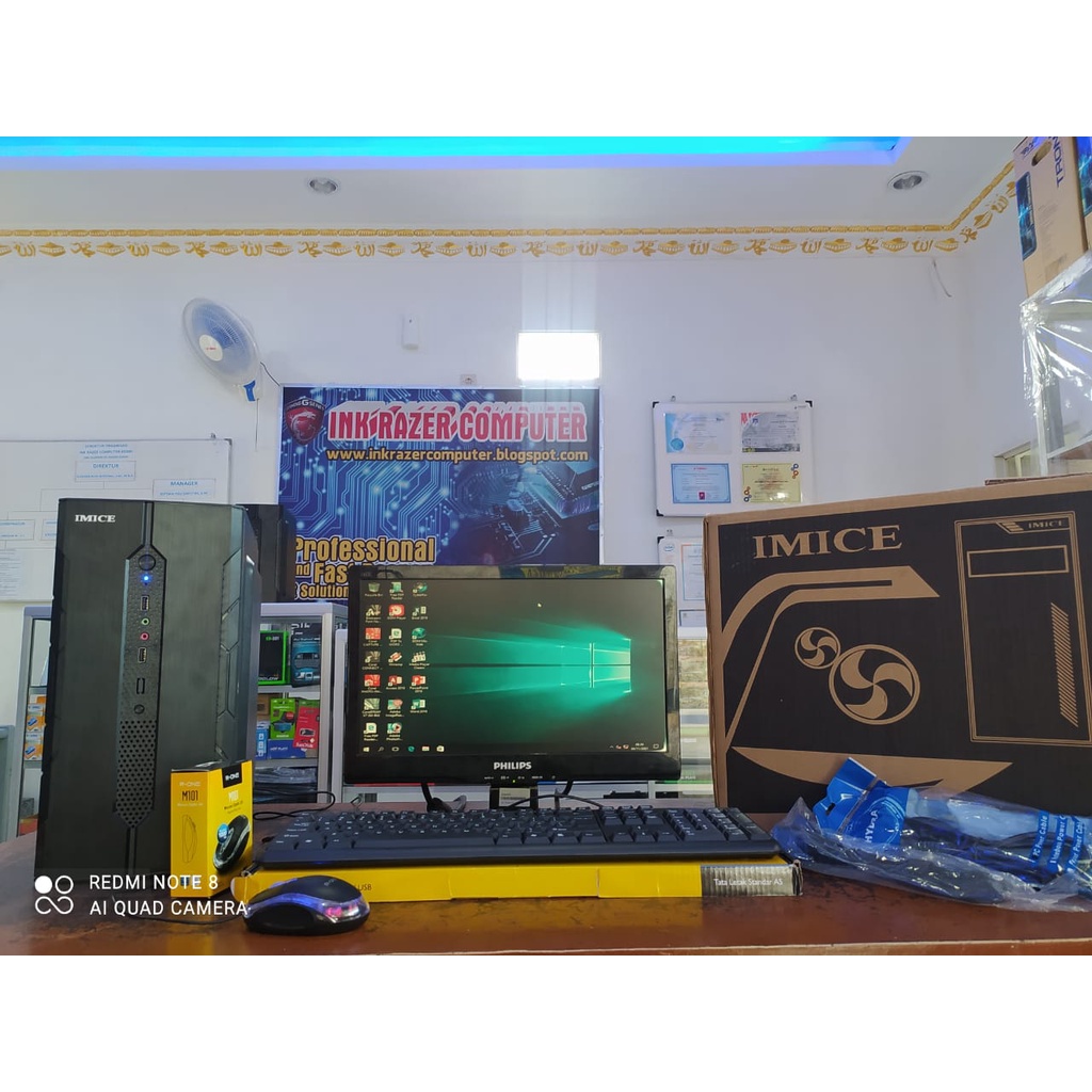 Paket Komputer rakitan Fullset siap pakai cpu sekolah, kasir, warnet, karaoke, dll