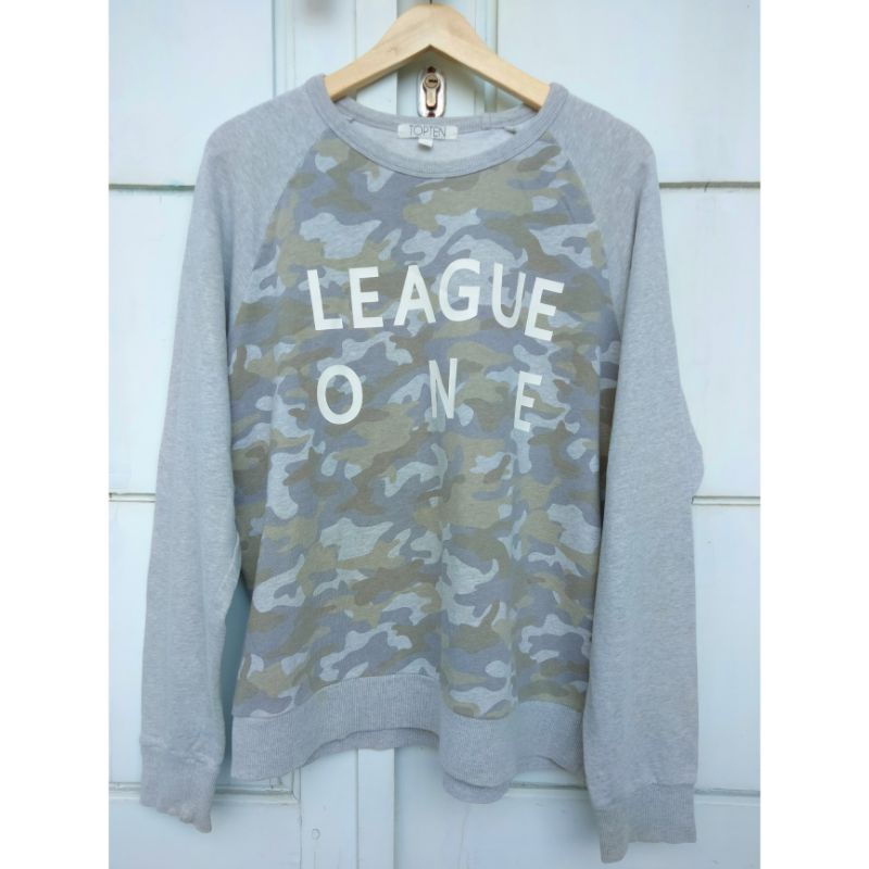 Sweater Crewneck Penghangat Motif Camo Loreng Second Original Murah