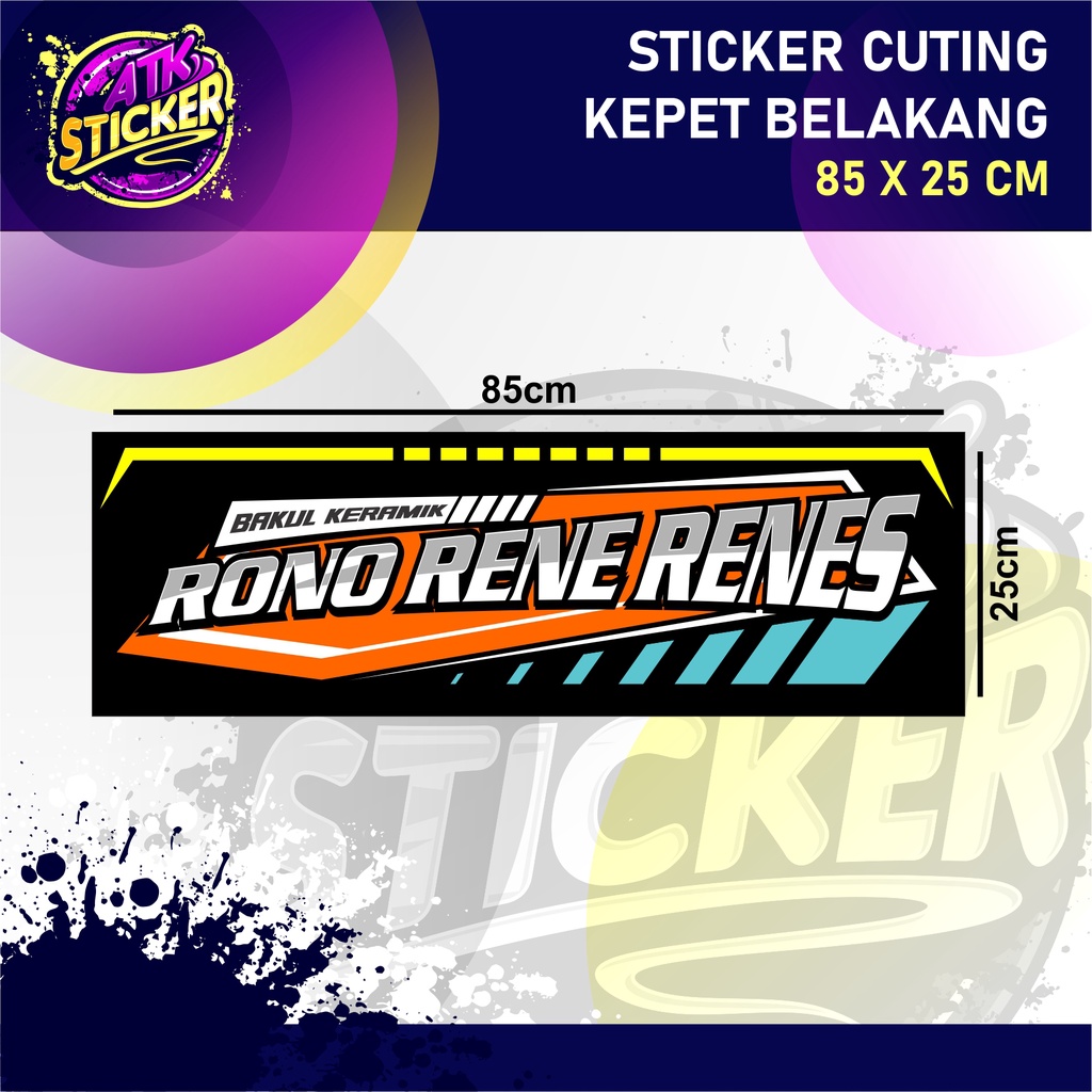 Sticker Cuting Karpet Belakang Truk  Stiker Kepet Karpet Belakang truk Bahan Nyala Bisa Custom Tulis